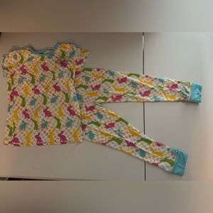 George Hats Easter Bunny Pastel toddler boys girls Pajamas PJs Jammies 4T Bamboo